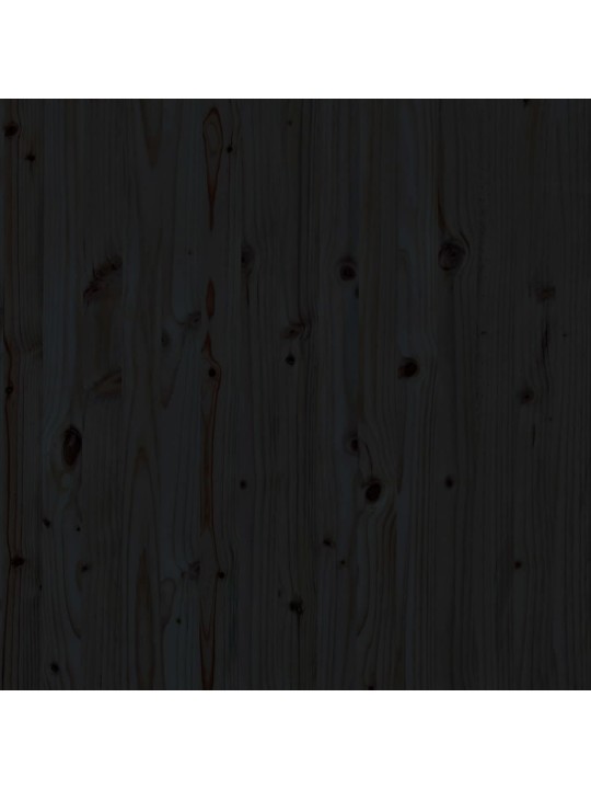 Nástěnné čelo postele černé 106x3x91,5 cm masivní borové dřevo