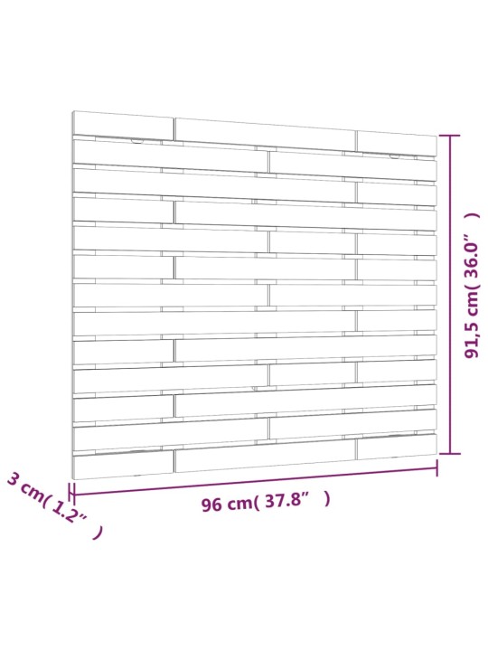 Nástěnné čelo postele 96 x 3 x 91,5 cm masivní borové dřevo
