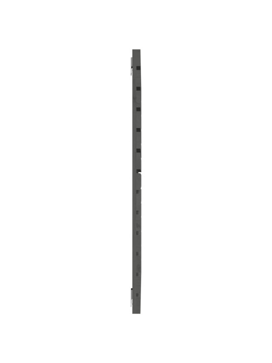 Nástěnné čelo postele šedé 146x3x91,5 cm masivní borové dřevo