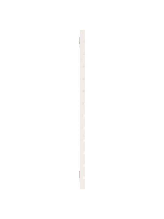 Nástěnné čelo postele bílé 156x3x91,5 cm masivní borové dřevo
