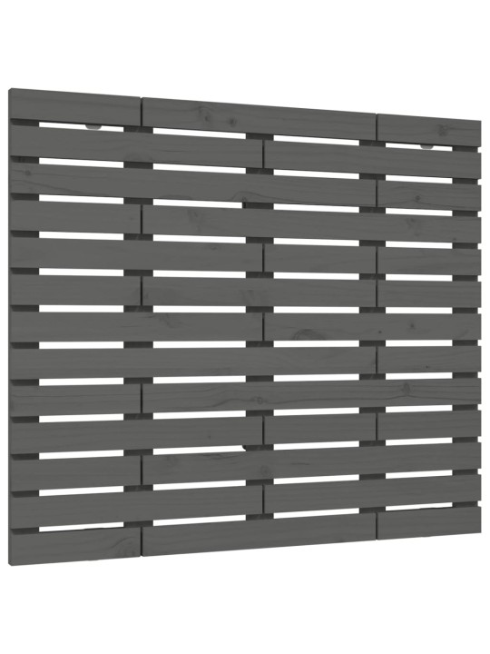 Nástěnné čelo postele šedé 81x3x91,5 cm masivní borové dřevo