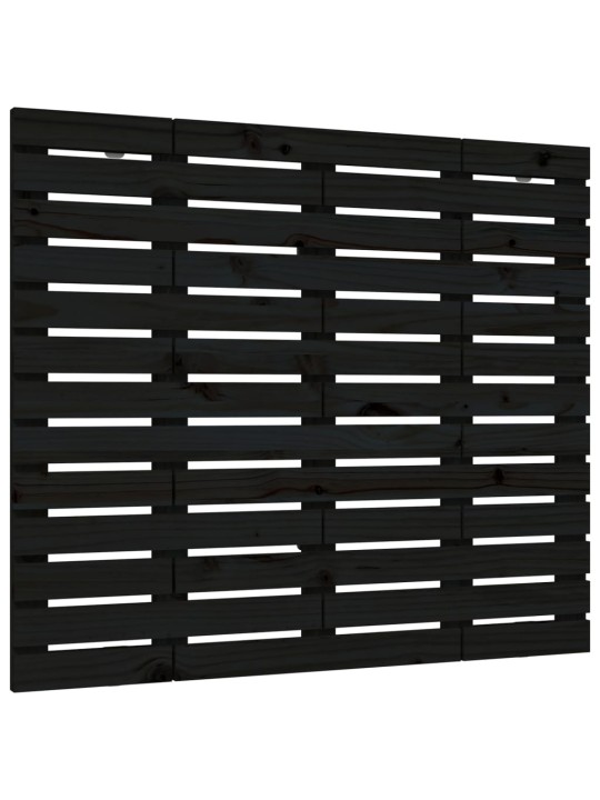Nástěnné čelo postele černé 81x3x91,5 cm masivní borové dřevo