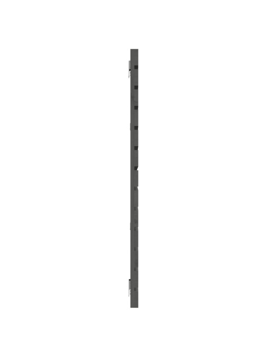 Nástěnné čelo postele šedé 166x3x91,5 cm masivní borové dřevo