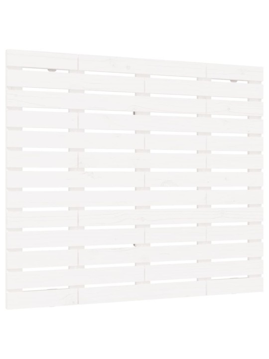 Nástěnné čelo postele bílé 141x3x91,5 cm masivní borové dřevo