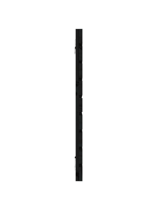 Nástěnné čelo postele černé 126x3x63 cm masivní borové dřevo