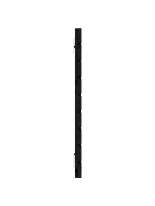 Nástěnné čelo postele černé 146x3x63 cm masivní borové dřevo