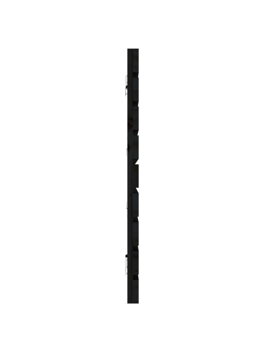 Nástěnné čelo postele černé 166x3x63 cm masivní borové dřevo