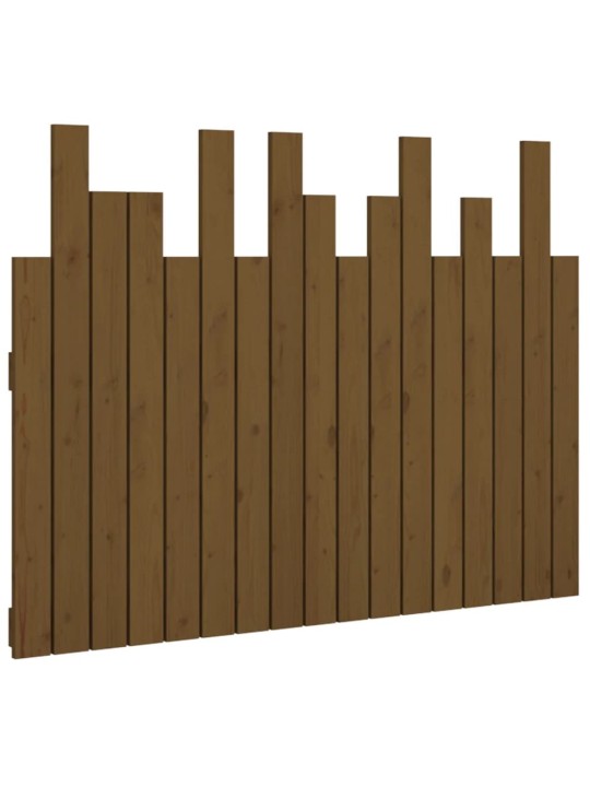 Nástěnné čelo postele medově hnědé 108x3x80 cm masivní borovice
