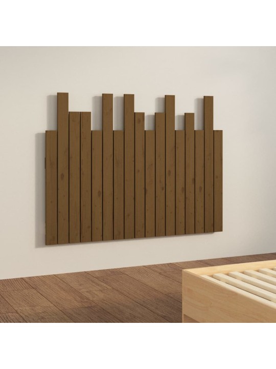Nástěnné čelo postele medově hnědé 108x3x80 cm masivní borovice
