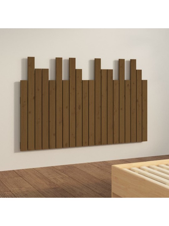Nástěnné čelo postele medově hnědé 127,5x3x80 cm borové dřevo