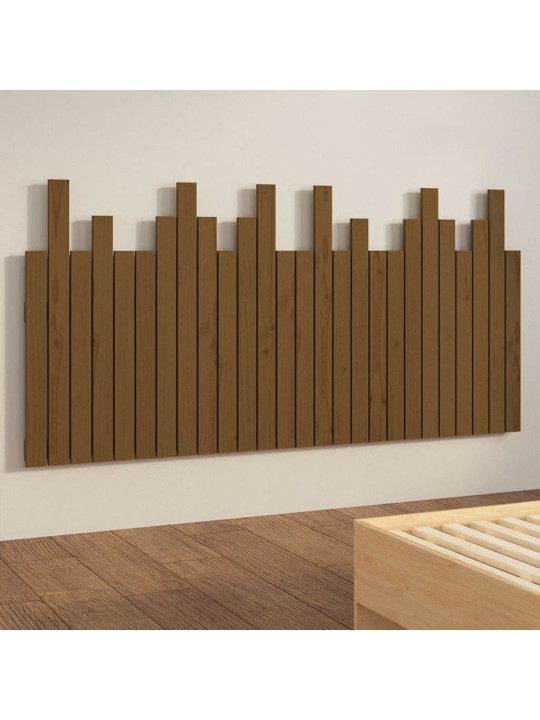 Nástěnné čelo postele medově hnědé 166x3x80 cm masivní borovice