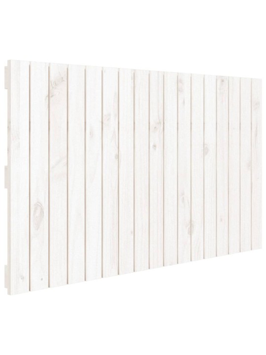 Nástěnné čelo postele bílé 108 x 3 x 60 cm masivní borové dřevo