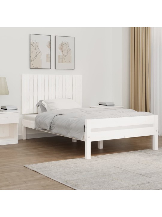 Nástěnné čelo postele bílé 108 x 3 x 60 cm masivní borové dřevo