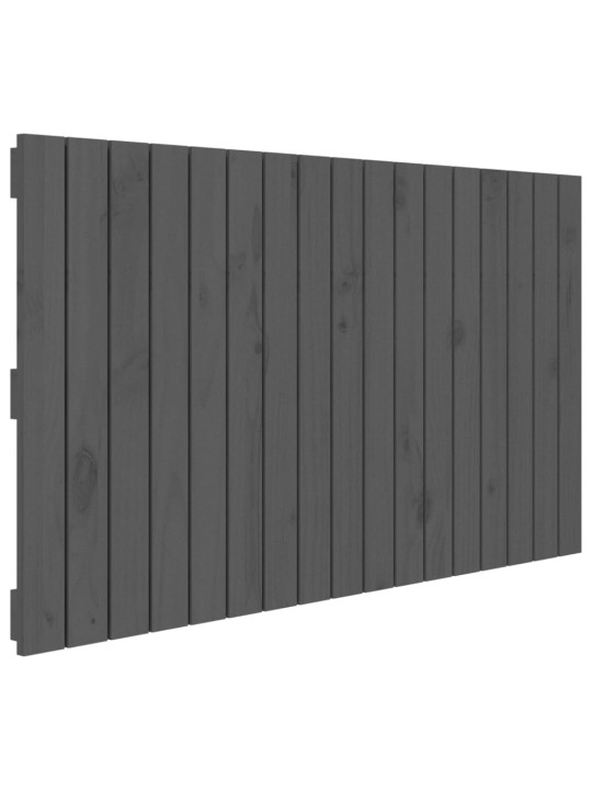 Nástěnné čelo postele šedé 108 x 3 x 60 cm masivní borové dřevo