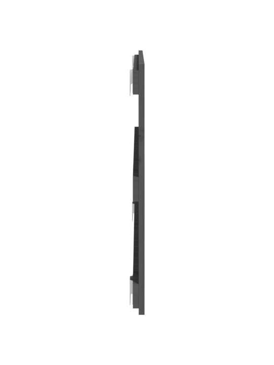 Nástěnné čelo postele šedé 108 x 3 x 60 cm masivní borové dřevo