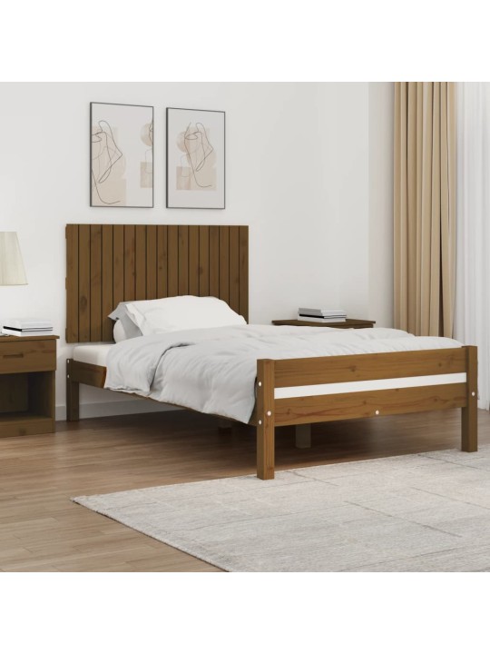 Nástěnné čelo postele medově hnědé 108x3x60 cm masivní borovice