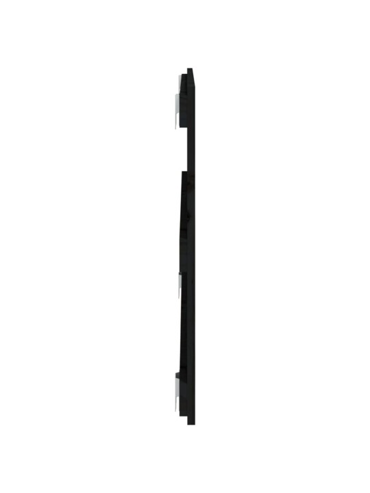 Nástěnné čelo postele černé 108x3x60 cm masivní borové dřevo
