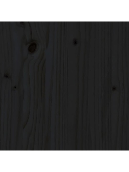 Nástěnné čelo postele černé 108x3x60 cm masivní borové dřevo