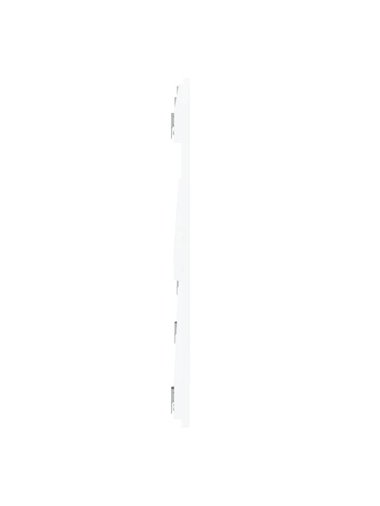 Nástěnné čelo postele bílé 204 x 3 x 60 cm masivní borové dřevo