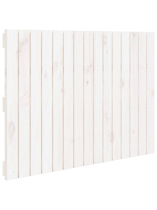 Nástěnné čelo postele bílé 95,5x3x60 cm masivní borové dřevo