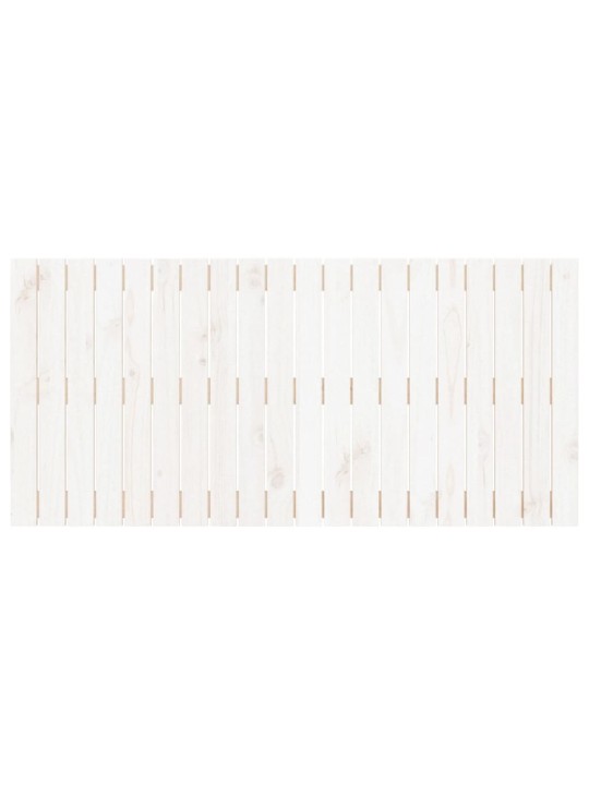Nástěnné čelo postele bílé 127,5x3x60 cm masivní borové dřevo