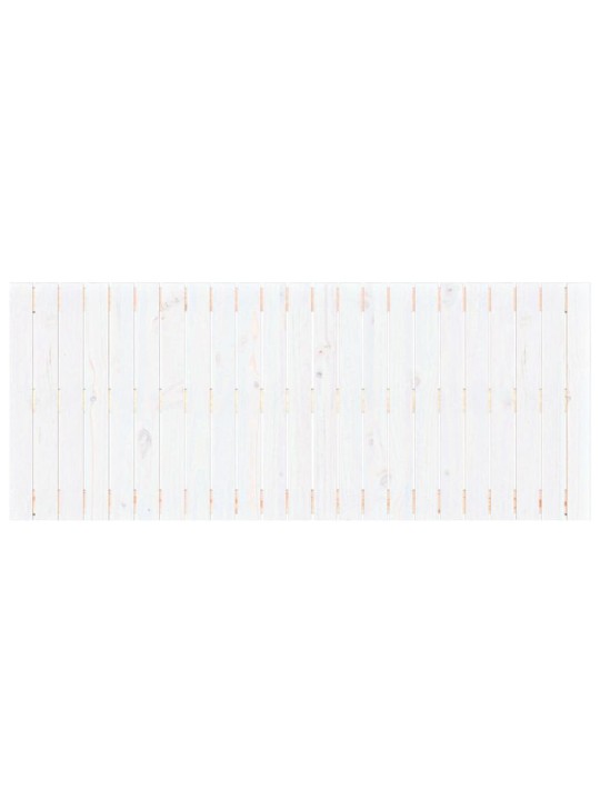 Nástěnné čelo postele bílé 147 x 3 x 60 cm masivní borové dřevo