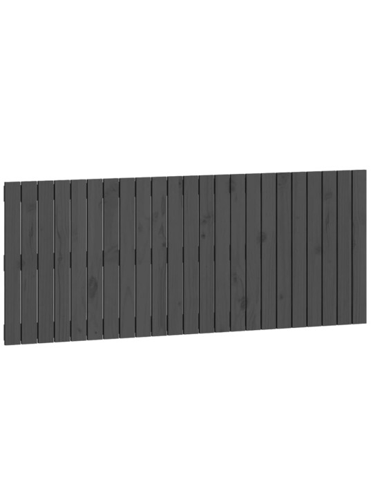 Nástěnné čelo postele šedé 147 x 3 x 60 cm masivní borové dřevo