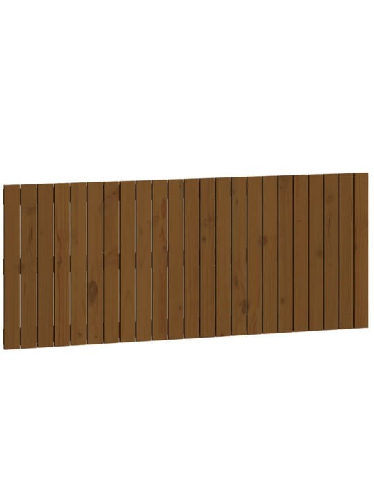 Nástěnné čelo postele medově hnědé 147x3x60 cm masivní borovice