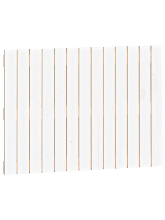 Nástěnné čelo postele bílé 82,5x3x60 cm masivní borové dřevo