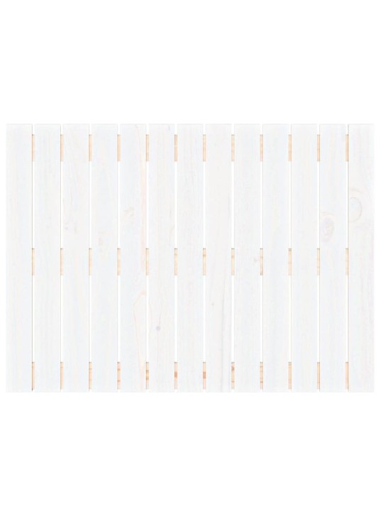 Nástěnné čelo postele bílé 82,5x3x60 cm masivní borové dřevo