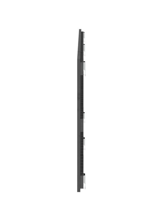 Nástěnné čelo postele šedé 166 x 3 x 60 cm masivní borové dřevo