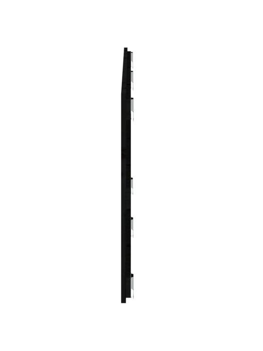 Nástěnné čelo postele černé 166x3x60 cm masivní borové dřevo