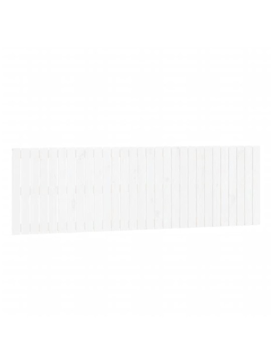 Nástěnné čelo postele bílé 185 x 3 x 60 cm masivní borové dřevo