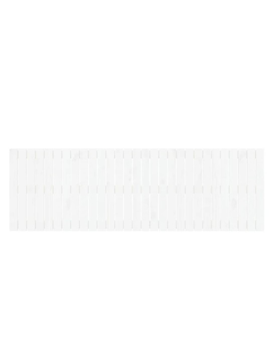 Nástěnné čelo postele bílé 185 x 3 x 60 cm masivní borové dřevo