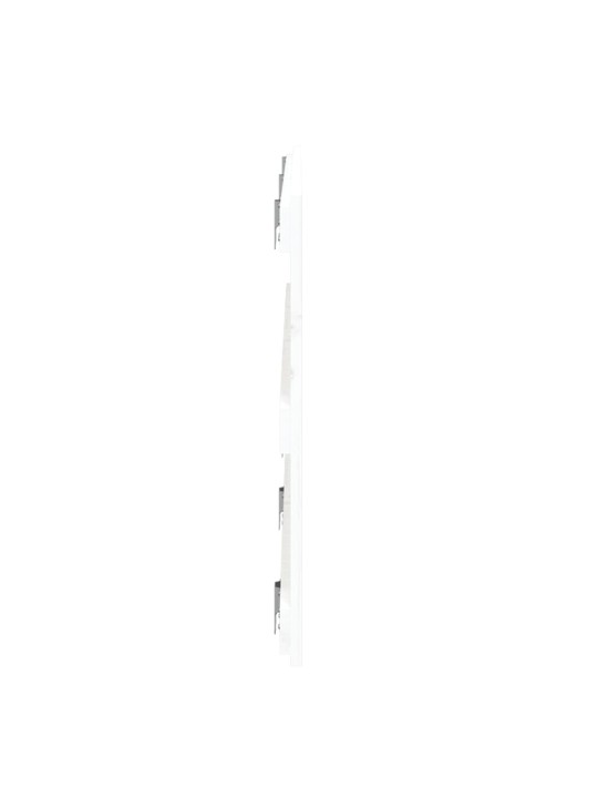 Nástěnné čelo postele bílé 185 x 3 x 60 cm masivní borové dřevo