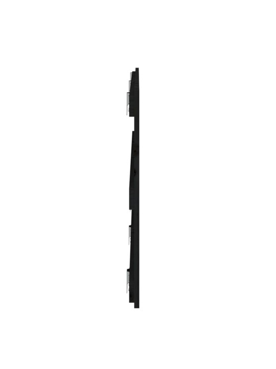 Nástěnné čelo postele černé 185x3x60 cm masivní borové dřevo
