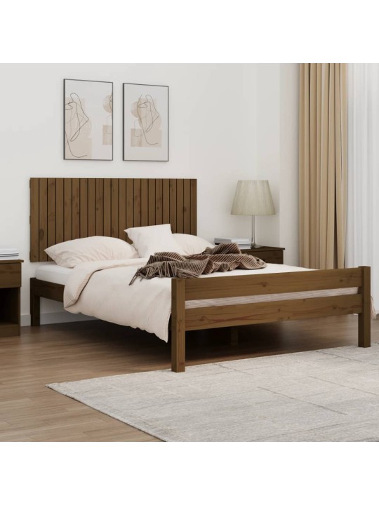 Nástěnné čelo postele medově hnědé 140x3x60 cm masivní borovice