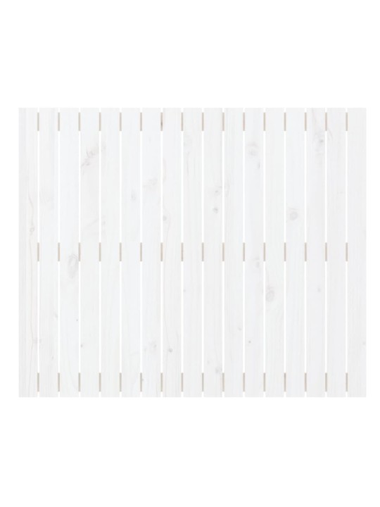 Nástěnné čelo postele bílé 108x3x90 cm masivní borové dřevo