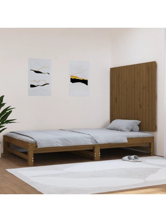 Nástěnné čelo postele medově hnědé 108x3x90 cm masivní borovice