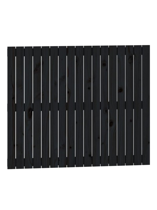 Nástěnné čelo postele černé 108x3x90 cm masivní borové dřevo