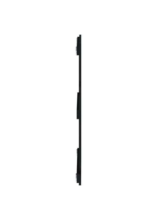 Nástěnné čelo postele černé 108x3x90 cm masivní borové dřevo