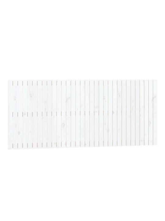Nástěnné čelo postele bílé 204x3x90 cm masivní borové dřevo