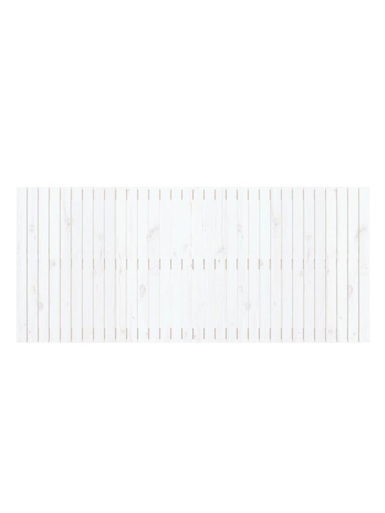 Nástěnné čelo postele bílé 204x3x90 cm masivní borové dřevo