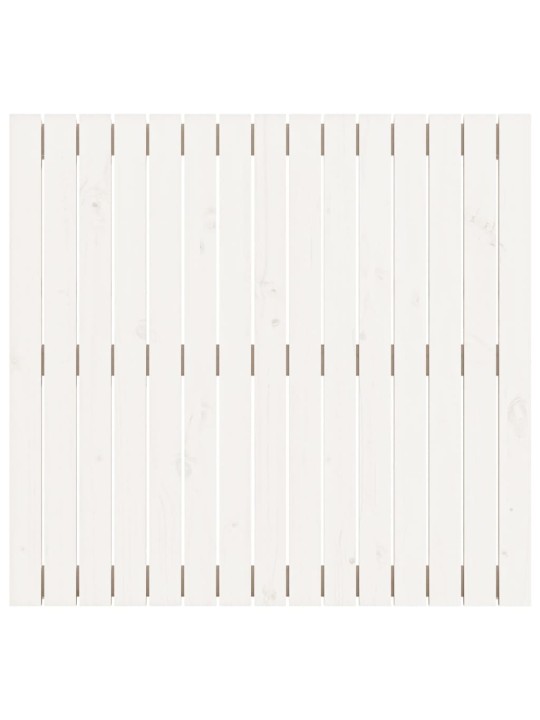 Nástěnné čelo postele bílé 95,5x3x90 cm masivní borové dřevo