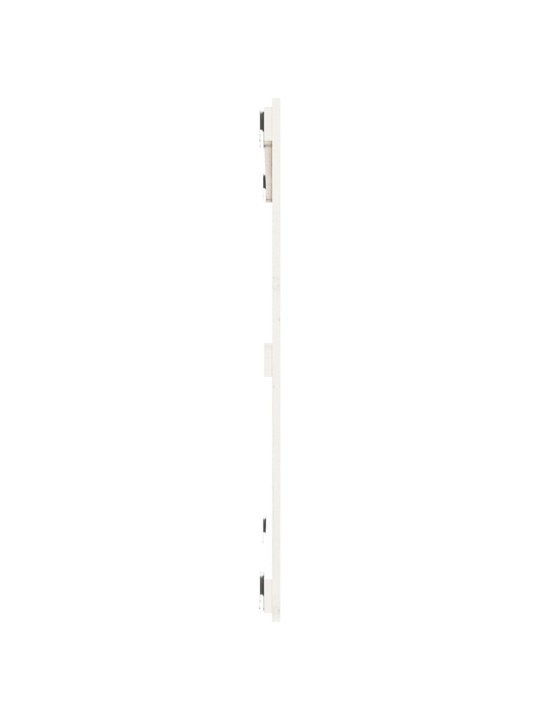 Nástěnné čelo postele bílé 95,5x3x90 cm masivní borové dřevo