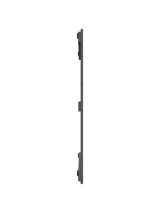 Nástěnné čelo postele šedé 95,5x3x90 cm masivní borové dřevo