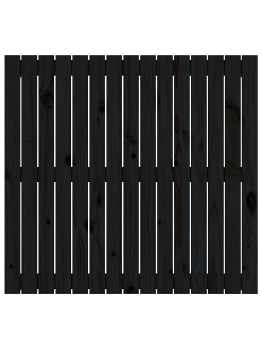 Nástěnné čelo postele černé 95,5x3x90 cm masivní borové dřevo
