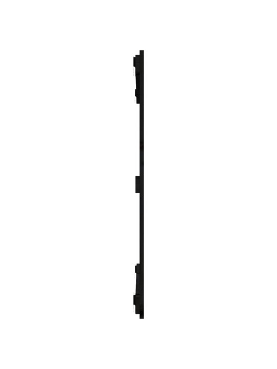 Nástěnné čelo postele černé 95,5x3x90 cm masivní borové dřevo