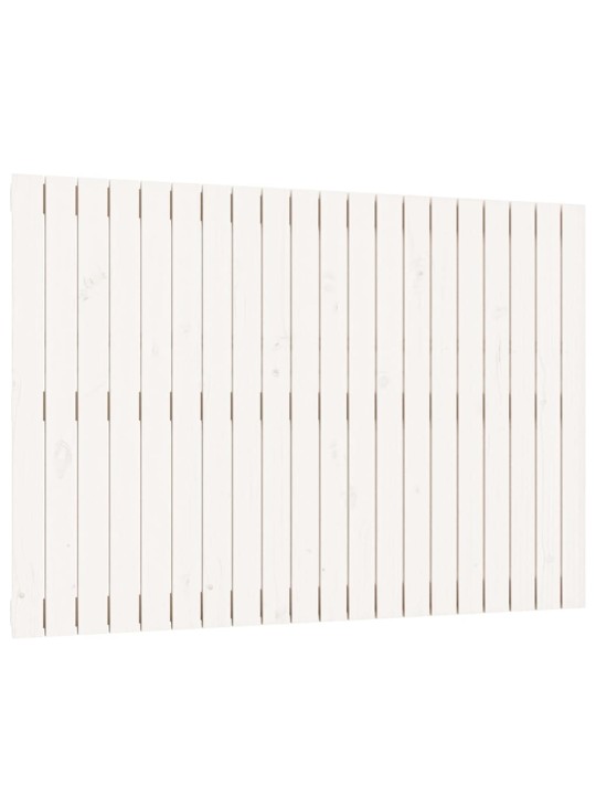 Nástěnné čelo postele bílé 127,5x3x90 cm masivní borové dřevo
