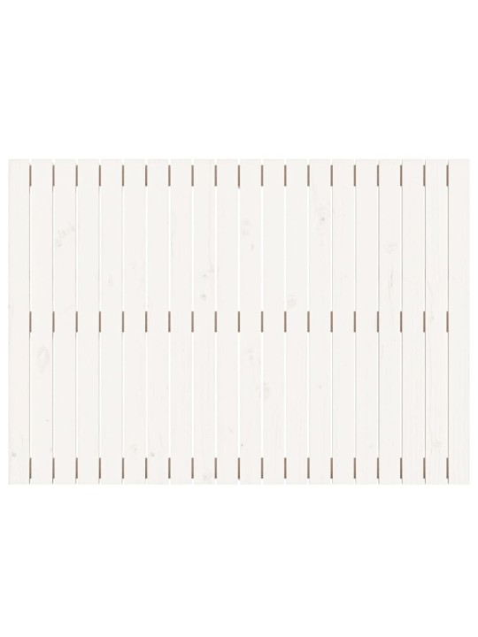 Nástěnné čelo postele bílé 127,5x3x90 cm masivní borové dřevo